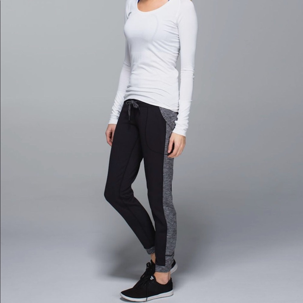 Lululemon Base Runner Pant 4 Rulu Coco Pique Black